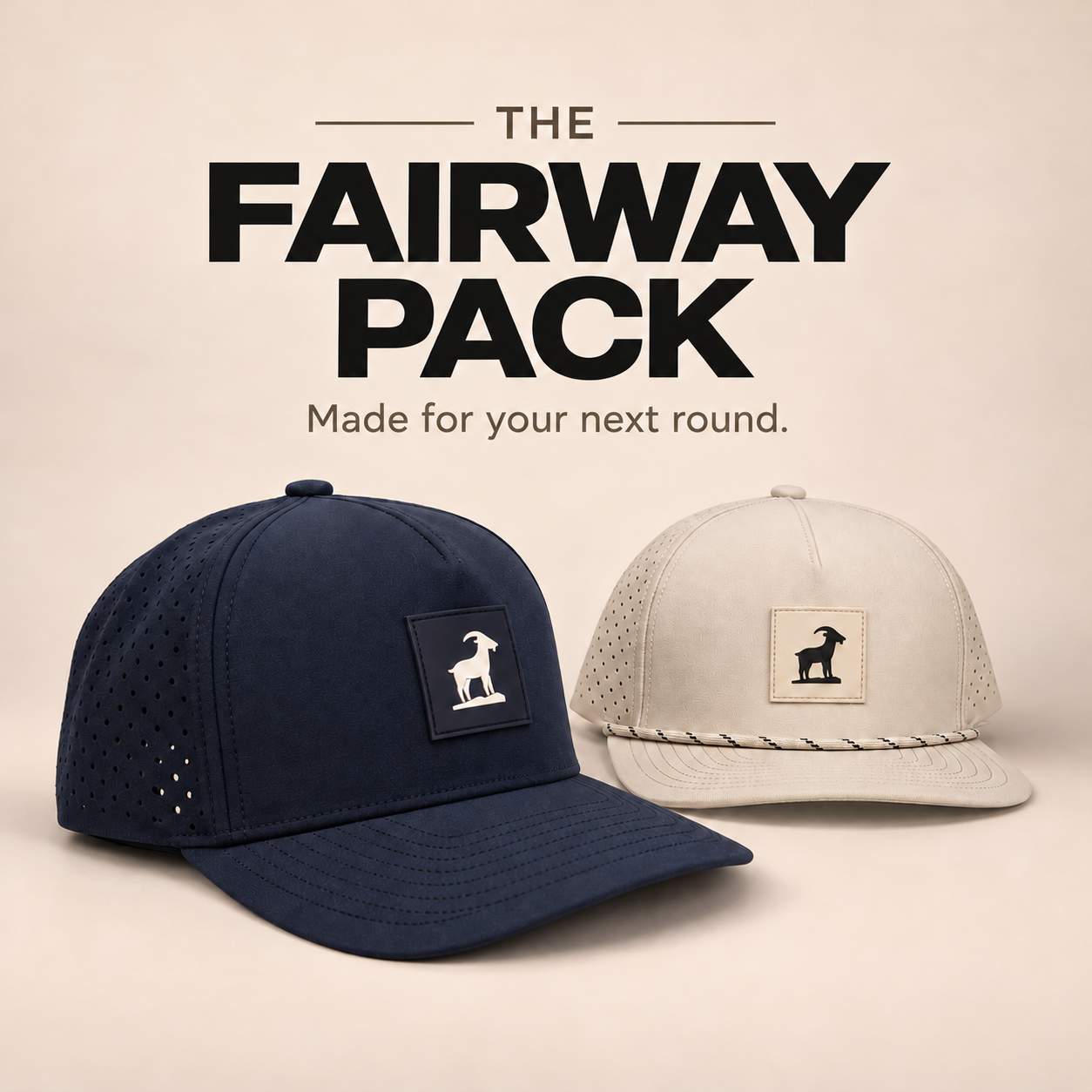 The Fairway Pack: Navy and Haze Iron Goat hats